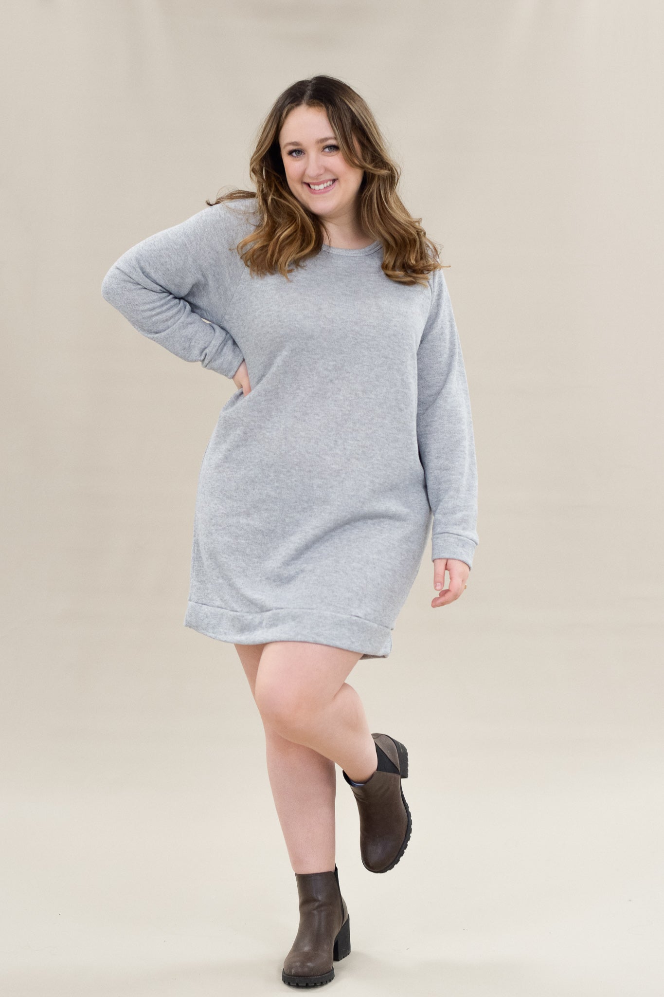 NWT Hoodie Dress [Nude]  Hoodie dress, Dress size chart women